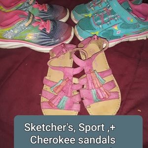 Lot with Sketchers, Sports, and Cherokee Sandals